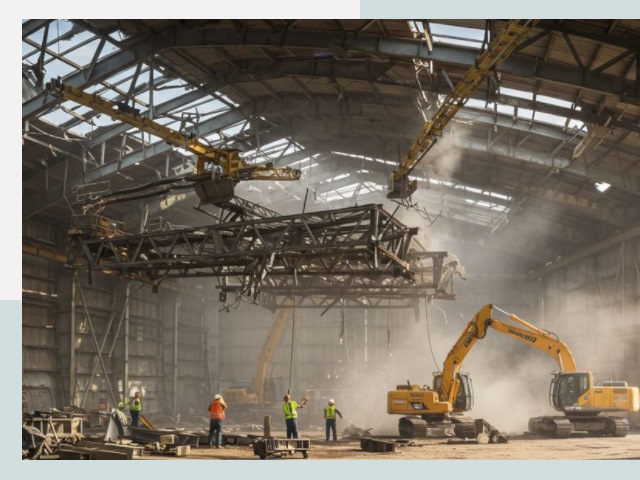 Демонтаж ангаров в Александрове от 643 руб. за м²